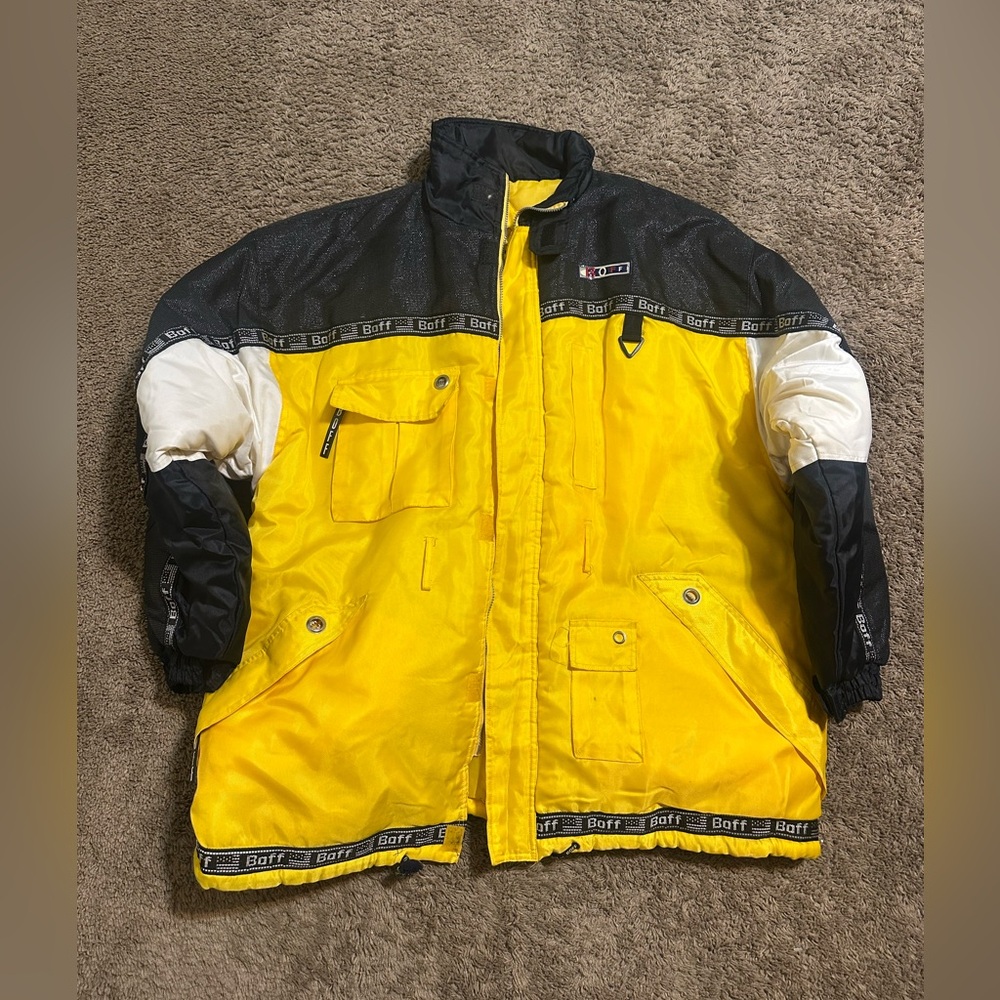 Vintage Boff sports “ triple yellow & black” jacket 90s size 4xl